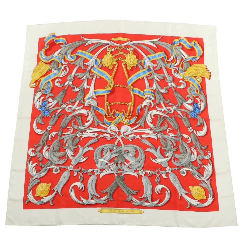 Hermes Le Mors a La Conetable scarf silk twill